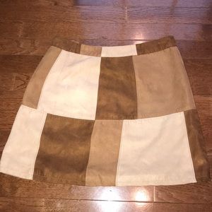 Tan Colorblock skirt